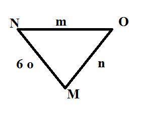 Given:  △mno m∠m=45°, m∠o=30° mn=6 find:  no, mo.