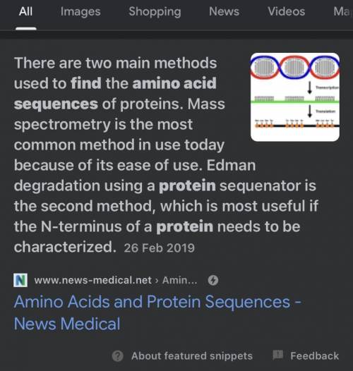 How do you determine amino acid sequencing