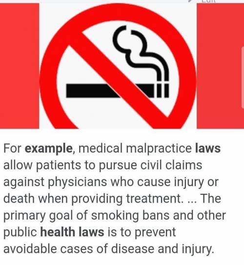 Health related laws example​