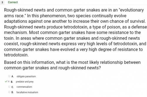 Rough-skinned newts and common garter snakes are in an 