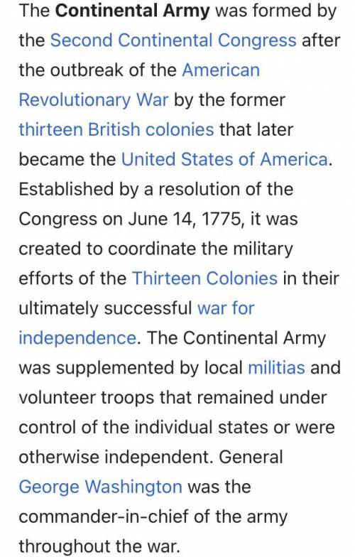 How did the Continental Army unite American colonies against the British?