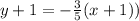 y + 1 = -\frac{3}{5}(x +1))