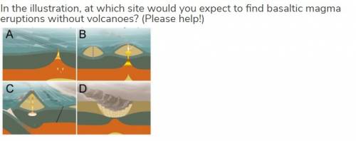 In the illustration which site would you expect to find balistic magma eruptions without volcanoes?