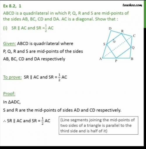 Plz solve it all the 3 sub questions chapter quadrilaterals 9 cbse ​