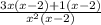 \frac{3x(x - 2) + 1(x - 2)}{x^2(x- 2)}