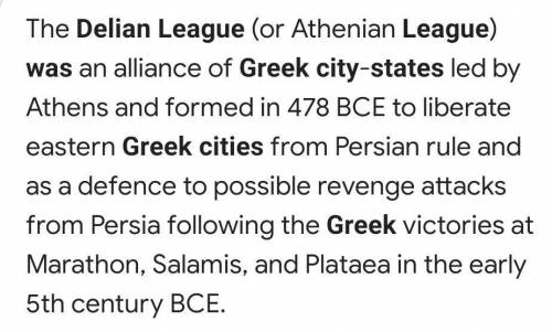 Why did Athens and other greek city sates form the Delian league?