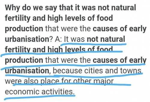 why do we say that it was not natural fertility and high level of food production on that was the ca