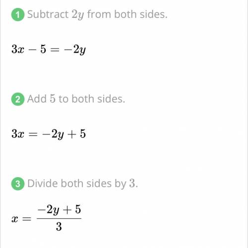 Solve the following system of equations.
3x + 2y - 5 = 0
x= y + 10
ANSWER: