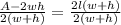 \frac{A-2wh}{2(w+h)}=\frac{2l(w+h)}{2(w+h)}