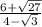\frac{6+\sqrt{27}}{4-\sqrt{3}}