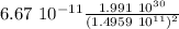 6.67 \ 10^{-11} \frac{1.991 \ 10^{30}}{ (1.4959 \ 10^{11})^2 }