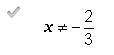 Given: g (x) = StartFraction 1 Over x + 2 EndFraction and h (x) = 3 x

Check all restrictions on the