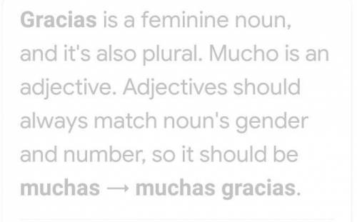 Why we say muchas gracias and not mucho gracias?

differences between mucho and muchas and when we u