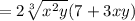 =2\sqrt[3]{x^2y}(7+3xy)