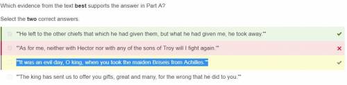 Part A

Why does Achilles refuse to go to war in Agamemnon's Appeal to Achilles and The Arming of