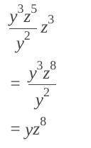 -How to simplify y^3Z^5/Y^2Z^3?