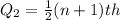 Q_2 = \frac{1}{2}(n + 1)th