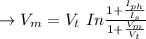 \to V_m=V_t \ In \frac{1+\frac{I_{ph}}{I_s}}{1+\frac{V_{m}}{V_t}}