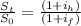 \frac{S_t}{S_0}=\frac{(1+i_h)}{(1+i_f)}