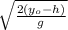 \sqrt{ \frac{2(y_o- h)}{g} }