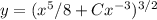 y=(x^5/8+Cx^{-3})^{3/2}