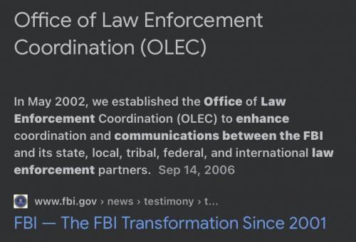 Name the office that was opened to have better communication between the FBI and other law enforceme