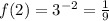 f(2) = 3^{-2} = \frac{1}{9}