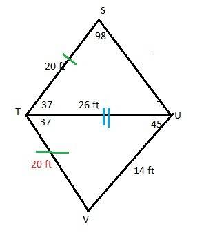 The frame of a bridge is constructed of triangles, as shown below. what additional information could