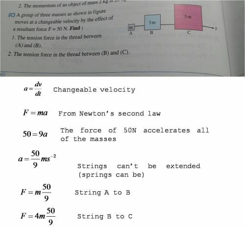 What is the tension force law and how can i solve (c)?