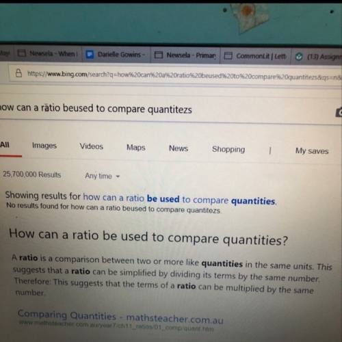 How can a ratio be used to compare quantities