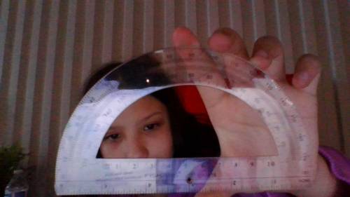 Angle d had what measurement according to the protractor