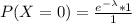 P(X = 0) = \frac{e^{-\lambda}*1}{1}