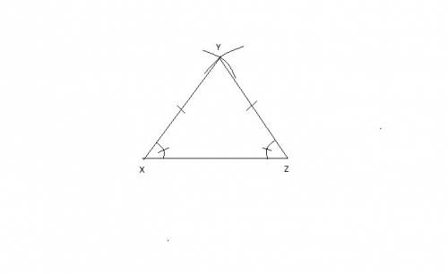Isosceles triangle xyz with angle x congruent angle z?  how do you construct?