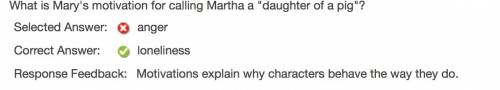 What is mary’s motivation for calling martha “a daughter of a pig “