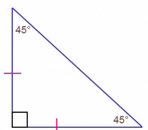 Classify this triangle. a triangle with two sides of equal length. the angle where these two sides m