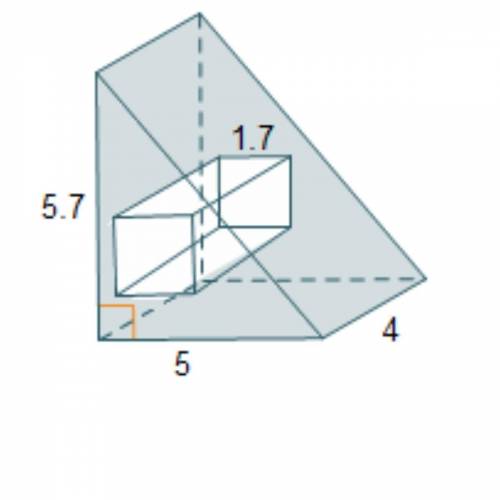 What is the volume of the shaded solid? Round to the nearest tenth of a cubic unit. 11.6 units3 45.4