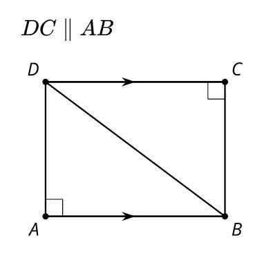 Han wrote a proof that triangle BCD is congruent to triangle DAB. Han's proof is incomplete. Which s