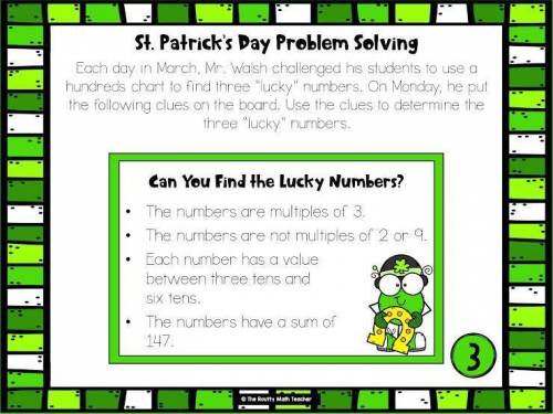What are the lucky numbers in order from least to greatest? * Hint: 3 two-digit numbers with a comma