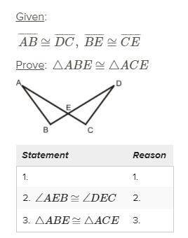 Prove \triangle ABE\cong\triangle ACE△ABE≅△ACE. Be sure to state any congruencies and the criteria u