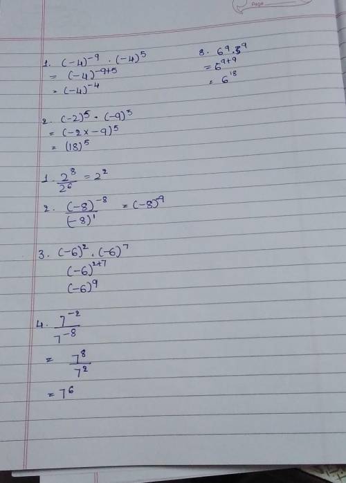 Simplify each expression (exponent rules) I need help !