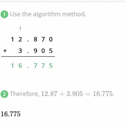 What is 12.87+3.905? Show how to solve please.