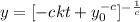 y = [-ckt+y_0^{-c}]^{-\frac{1}{c}}
