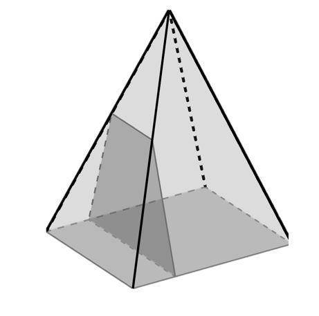 A square pyramid was sliced perpendicular to its base but not through its vertex. What is the shape