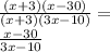 \frac{(x + 3)(x - 30)}{(x + 3)(3x - 10)}  = \\  \frac{x - 30}{3x - 10}
