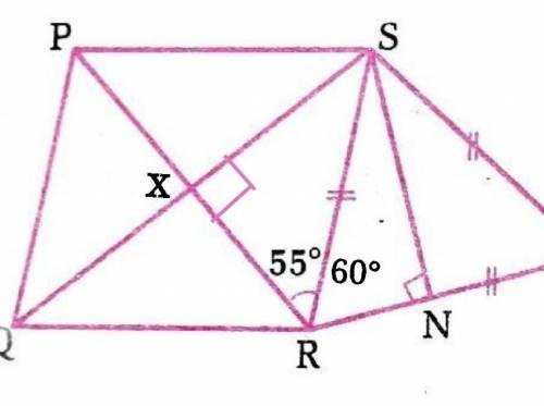 Heya!

 In the given figure , PQRS is a rhombus and SRM is an equilateral triangle. If SN  RM and  P