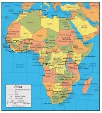 Where on the map is Africa