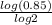 \frac{log (0.85) }{log 2}
