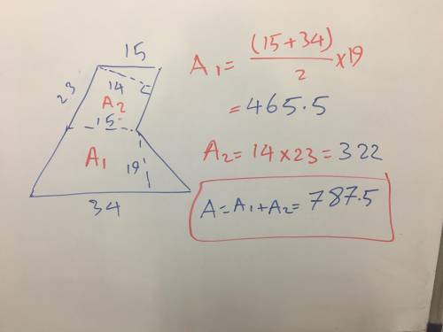 Find the area of the figure. Round to the nearest hundredth when necessary.