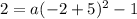 2=a(-2+5)^2-1