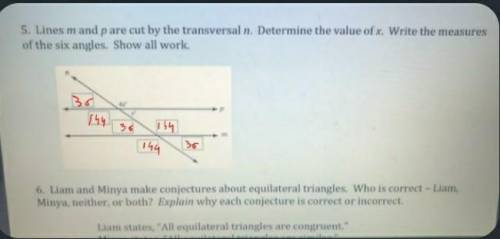 PLEASE HELP

lines m and p are cut by the transversal n. determine the value of x. write the measure